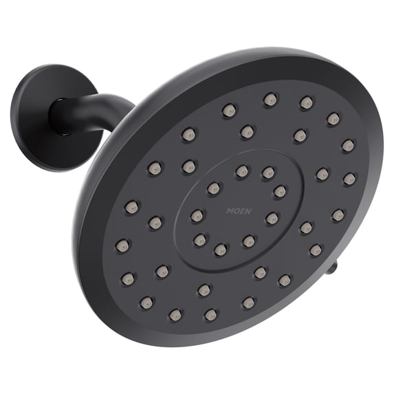 Moen 220R7BL Verso 2.5 GPM Multi Function Round Shower Head - Black