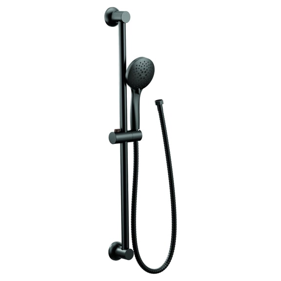 Moen Eco Performance 5 Funtion Handheld Showerhead, 30 Inch Slide Bar and 69 Inch Hose