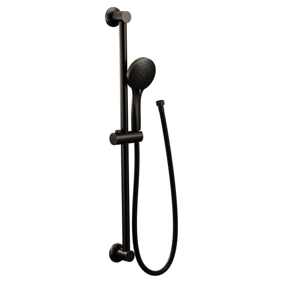Moen Oil Rubbed Bronze Eco-Performance 5-Function Handheld Removable Shower Head, Adjustable 30-Inch Slide Bar and 69-Inch Long Hose