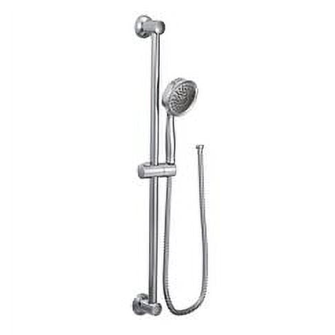 Chrome Adjustable Handheld Showerhead with Slide Bar