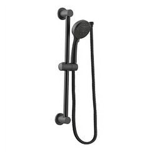 Matte Black Eco-Performance Handheld Showerhead with Slide Bar