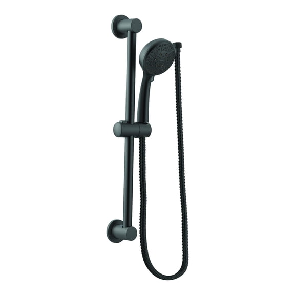 Moen Matte Black Eco-Performance 4-Spray Pattern Detachable Handheld Showerhead with 69-Inch-Long Hose and 30-Inch Slide Bar