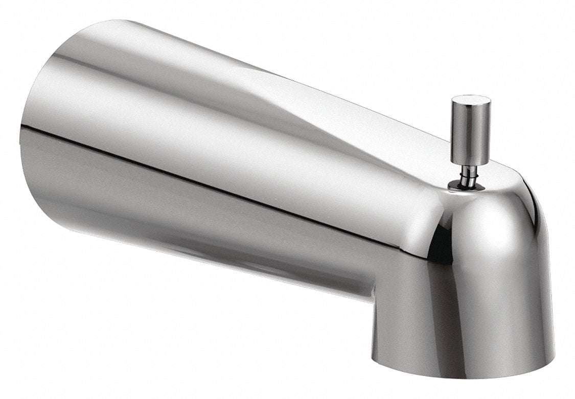 Chrome Wall Mounted Tub Spout with Diverter