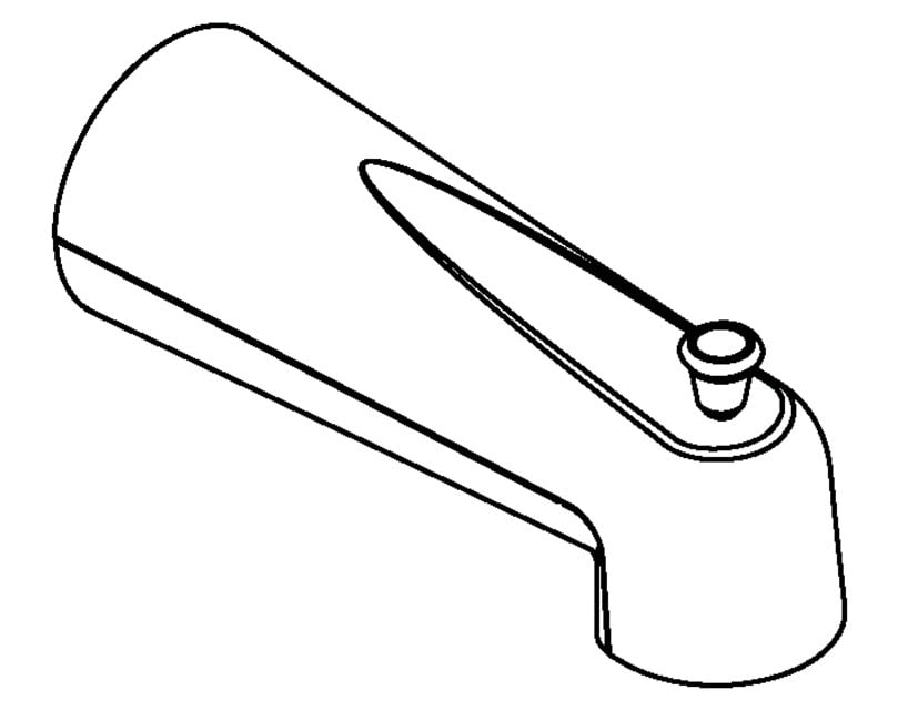 Moen 3853ORB 7" Tub Spout with 1/2" Slip Fit Connection from the Eva