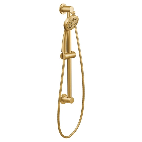 Moen Eco Performance Single Function Handheld Showerhead, 24 Inch Slide Bar, Brushed Gold Finish