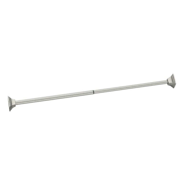 Moen 44-in to 72-in Brushed Nickel Tension Single Straight Shower Rod Moen 44-in to 72-in Brushed Nickel Tension Single Straight Shower Rod
