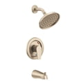 thumbnail image 1 of Moen 48003BNGR Slate Single Handle Pressure Balance Tub and Shower Faucet nickel, 1 of 2