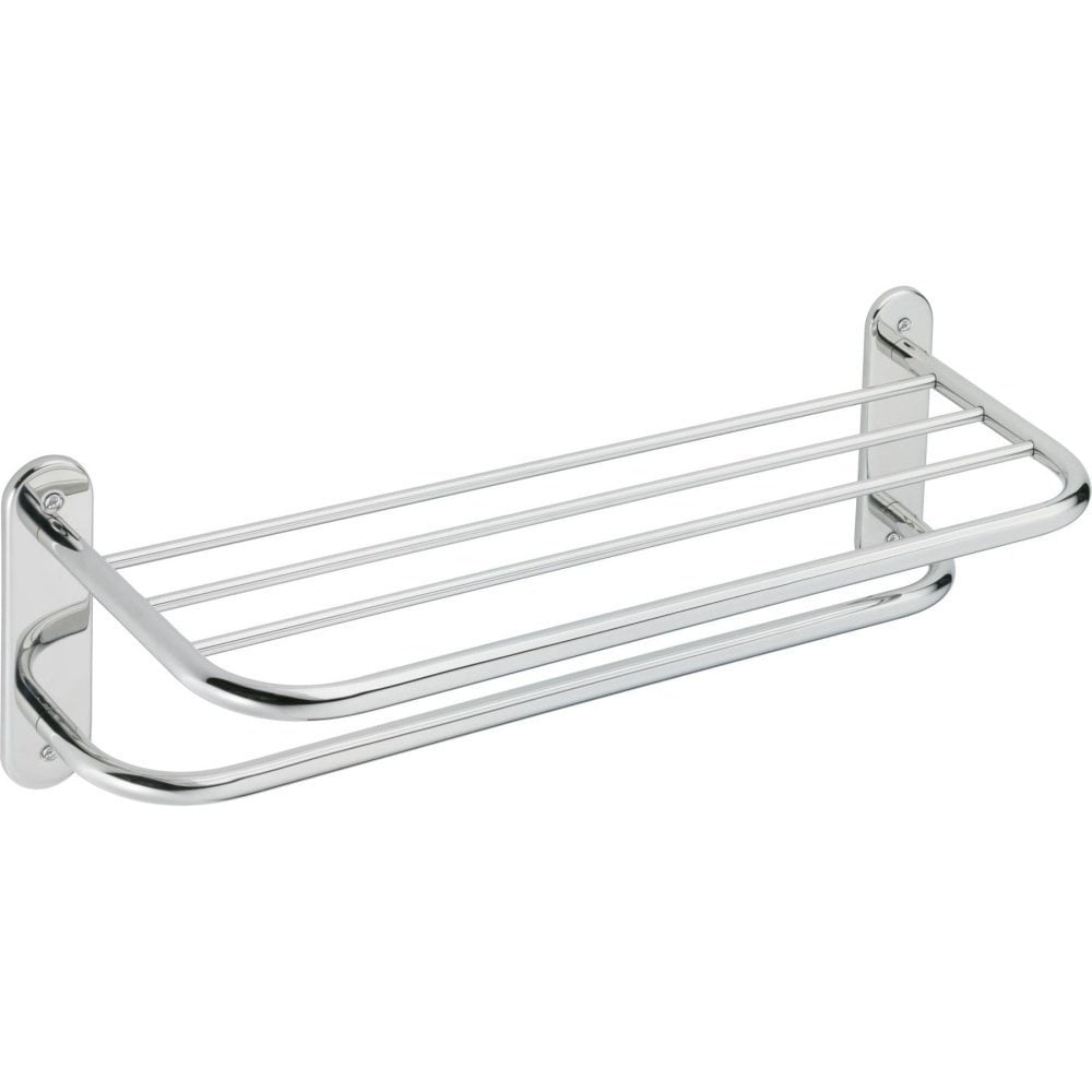 Polished Stainless Steel 24" Wall Mounted Towel Bar Shelf