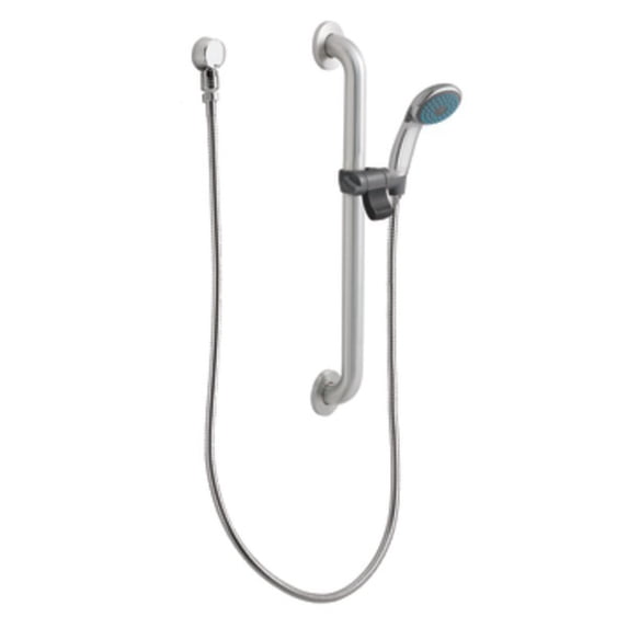 Moen 52224GBM17 Standard Slide Bar/Grab Bar Shower In Chrome/Stainless