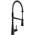 thumbnail image 1 of Moen 5925Ew Sleek 1.5 GPM Single Hole Pre-Rinse Pull Down Kitchen Faucet - Black, 1 of 7
