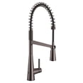 thumbnail image 1 of Moen Sleek Black Stainless One-Handle Touchless High Arc Pulldown Kitchen Faucet, Modern Spring Kitchen Sink Faucet with Pulldown Sprayer Head and Wave Motion Sensor, 5925EWBLS, 1 of 9