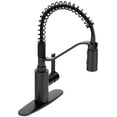 thumbnail image 1 of Moen 5926 Genta Lx 1.5 GPM Single Hole Pre-Rinse Pull Down Kitchen Faucet - Black, 1 of 7