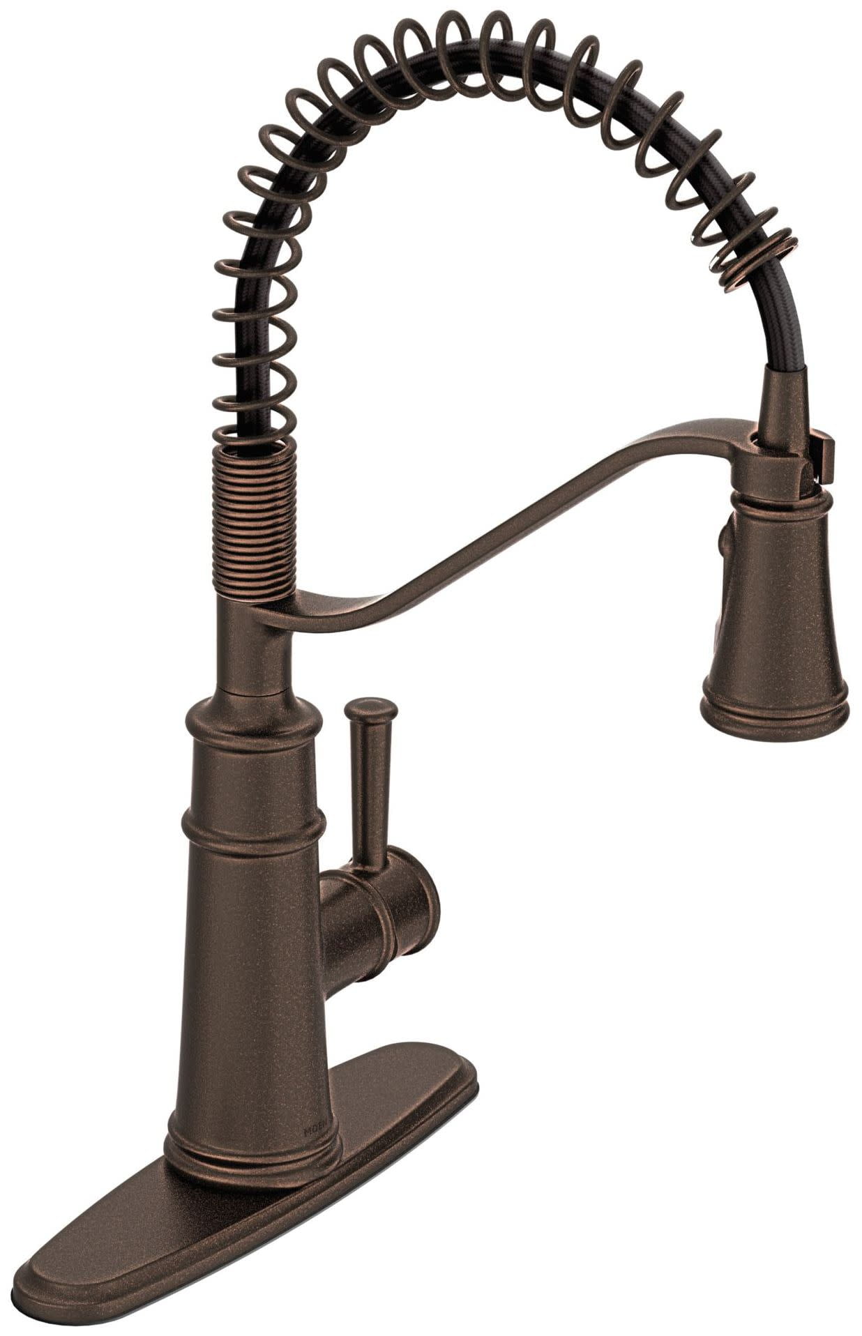 Moen 5927ORB Belfield 1.5 GPM Single Hole Pre-Rinse Pull Down Kitchen Faucet - Bronze