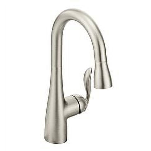 Stainless Steel Transitional Bar Faucet with Pull-out Spray