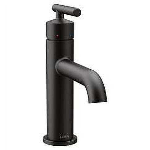 Matte Black Metal Single Hole Bathroom Faucet with Diverter
