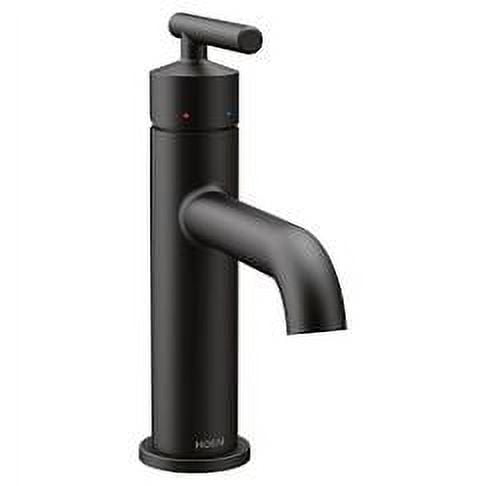 Matte Black Metal Single Hole Bathroom Faucet with Diverter