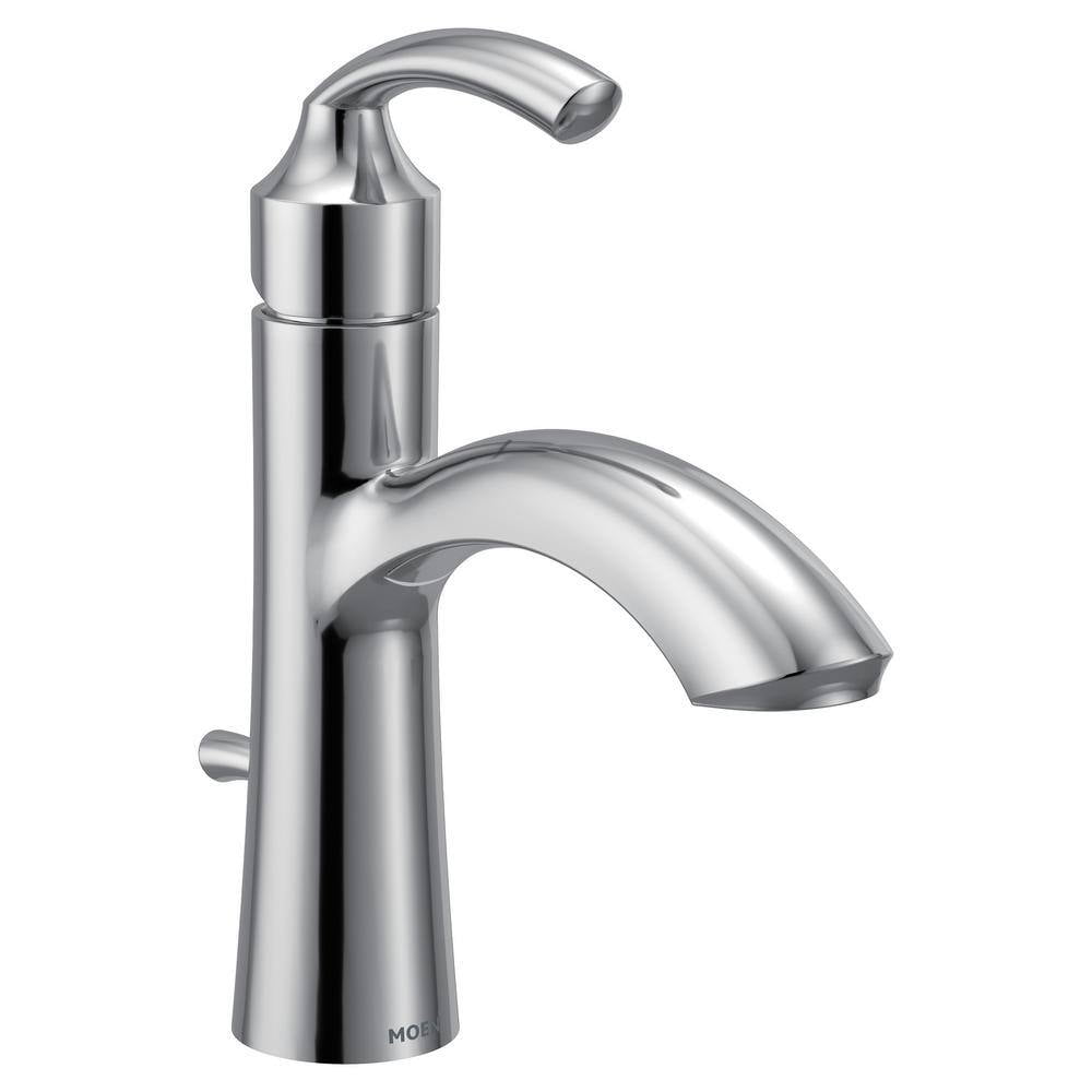 Chrome Single Handle Bathroom Faucet with Deckplate