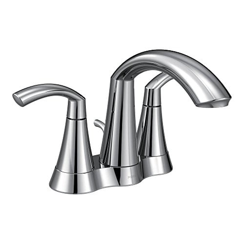 MOEN 6172 Glyde 4 in. Centerset 2-Handle High-Arc Bathroom Faucet in Chrome
