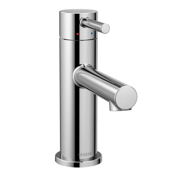 Moen Align Chrome One-Handle Modern Bathroom Faucet with Drain Assembly and Optional Deckplate