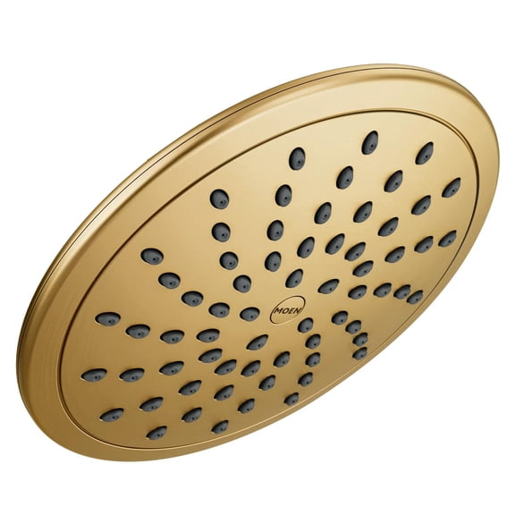 Moen Brushed Gold Cia Fixed Round Rain Shower Showerhead, 8-Inch