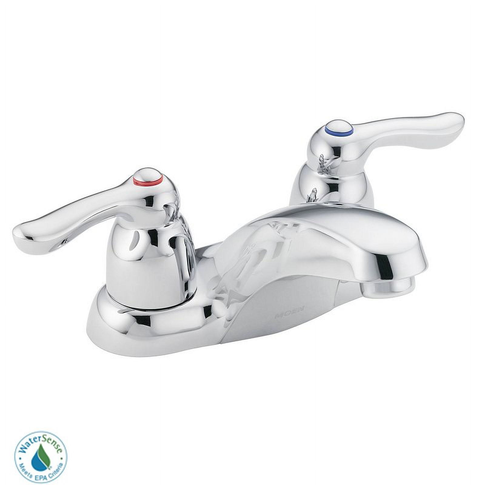 Sleek Chrome Double-Handle Centerset Bathroom Faucet