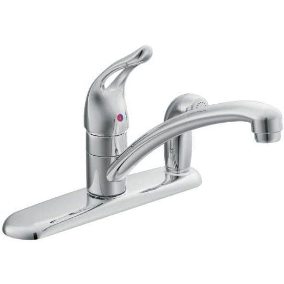 Chateau Chrome Single Handle Kitchen Faucet with Side Spray