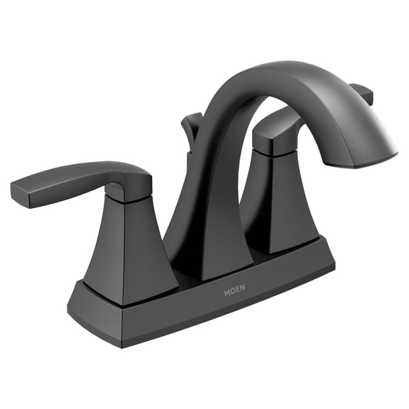 Moen 6901 Voss Double Handle Centerset Bathroom Faucet - Black