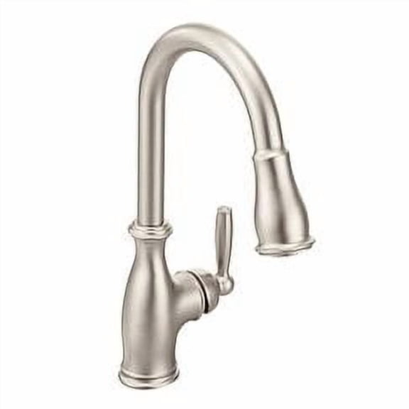 Moen 7185SRS Brantford 1 Handle Pull-Down Kitchen Faucet Power Spot Resist Stainless