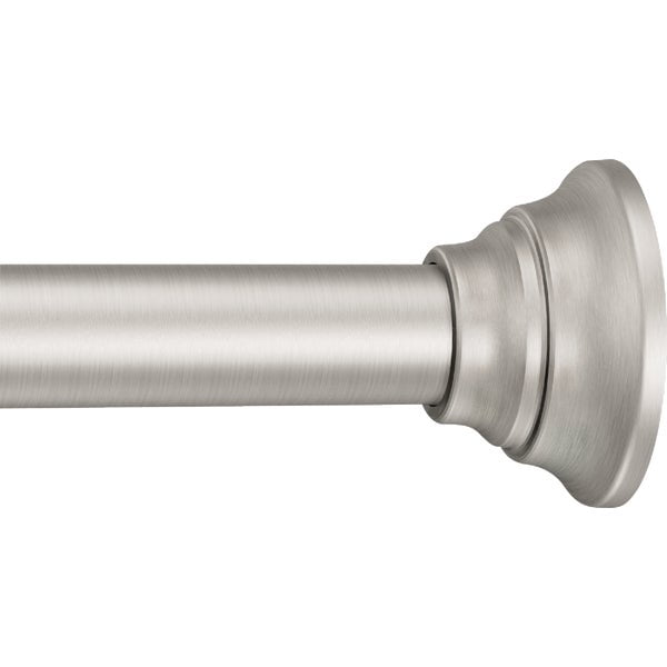 Moen 44-72 Inch Adjustable Brushed Nickel Tension Mounted Shower Curtain Rod