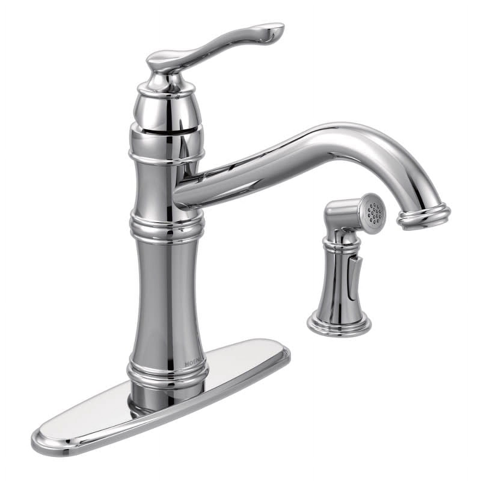 Chrome High Arc Single Handle Kitchen Faucet with Pull-out Spray