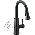 thumbnail image 1 of Moen 7260EWBL Belfield Touchless 1-Handle Pull-Down Sprayer Kitchen Faucet in Matte Black, 1 of 7