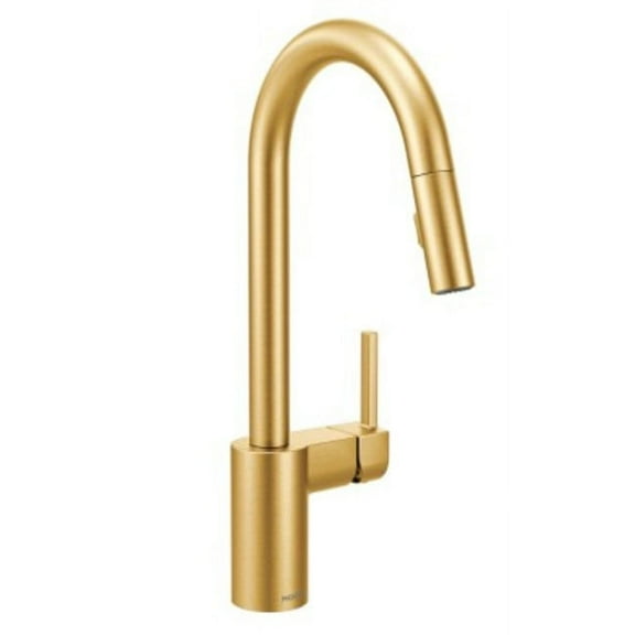 7565BG Align One-Handle Modern Kitchen Pulldown Faucet with Reflex and Power Clean Spray Technology, Brushed Gold