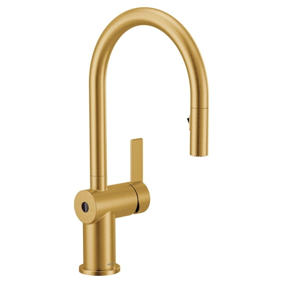 Moen 7622EWBG Cia 1.5 GPM Single Hole Pull Down Kitchen Faucet - Gold
