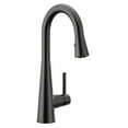 thumbnail image 1 of Moen 7664BL Sleek Single Handle Pull Down Bar Faucet - Matte Black, 1 of 7