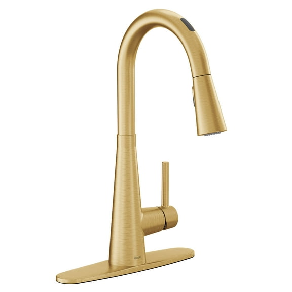 Moen 7864Ev Sleek 1.5 GPM Single Hole Pull Down Kitchen Faucet - Gold
