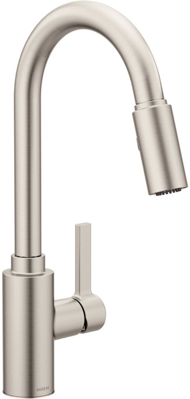 Moen 7882SRS Genta LX Spot Resist Stainless Single-Handle Modern Kitchen Faucet with Pull Down Sprayer