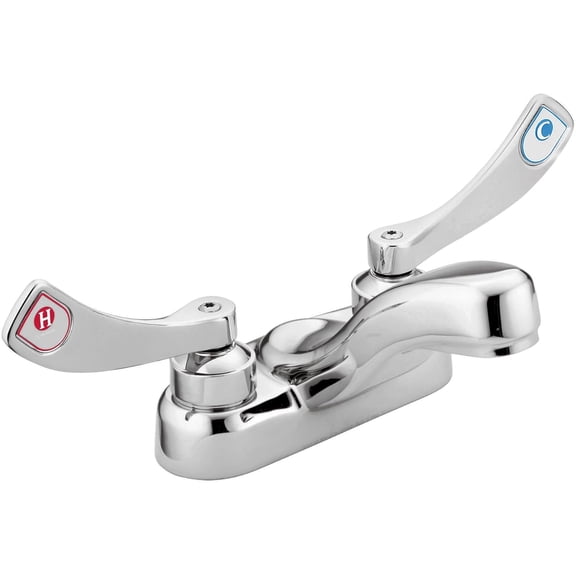 Moen 8215F03 Commercial M-Dura 4-Inch Centerser Lavatory Faucet with 4-Inch Wrist Blade Handles, 0.35-gpm, Chrome
