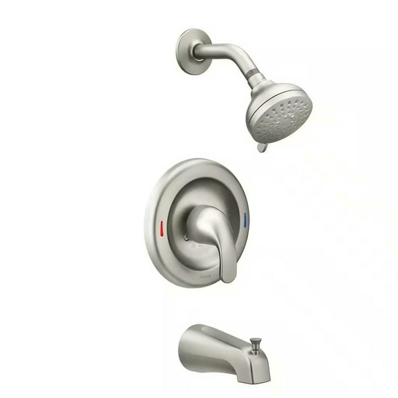 Moen 82613 Spot Resist Brushed Nickel Adler Tub And Shower Package