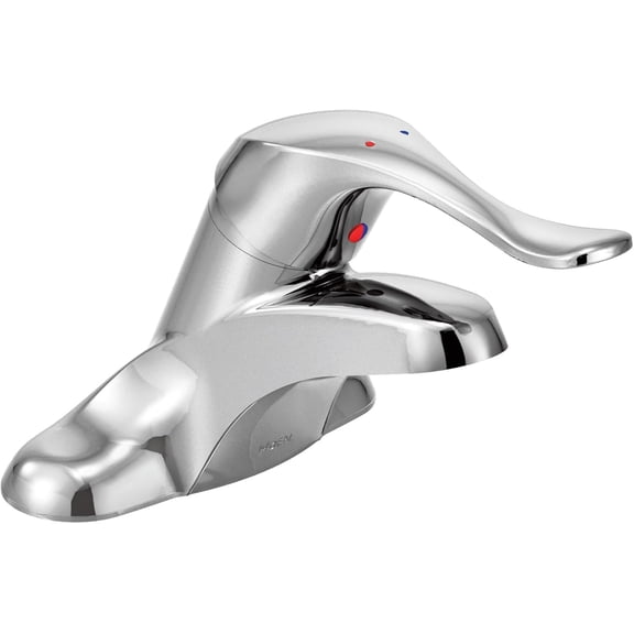 Moen 8400 M-BITION 4 in. Centerset Single Handle Low-Arc Bathroom Faucet in Chrome without Drain Assembly