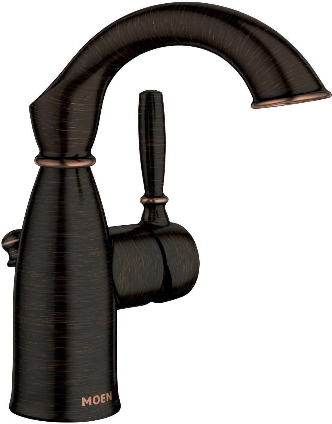 Mediterranean Bronze Single Hole Bathroom Faucet with Drain Assembly