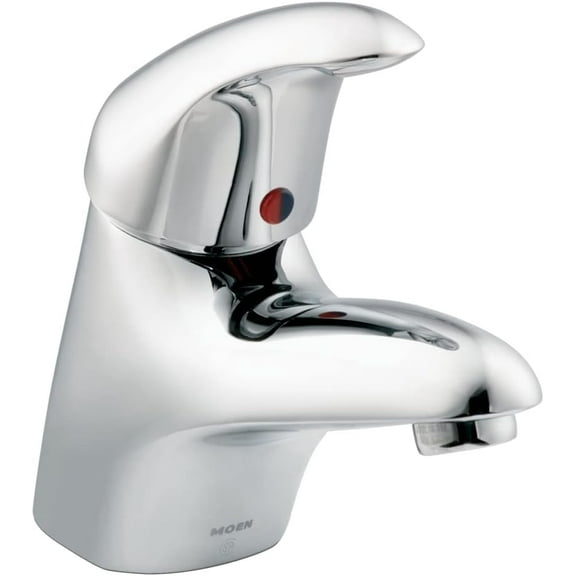 Moen 8419F05 Commercial M-Dura Single-Mount Bathroom Faucet with Pop-Up Drain with Single 2.5-Inch Handle, .5-gpm, Chrome