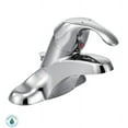 thumbnail image 1 of MOEN 4 in. Centerset 8434 Single Handle Low-Arc Bathroom Faucet in Chrome with Grid Strainer Waste, 1 of 2