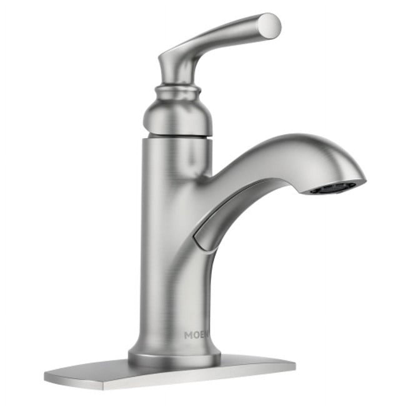 Moen 84535SRN Hilliard 1.2 GPM Single Hole Bathroom Faucet - Nickel