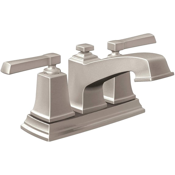 Moen 84800SRN Double Handle Centerset Bathroom Faucet from the Boardwalk Collection, Spot Resist Brushed Nickel