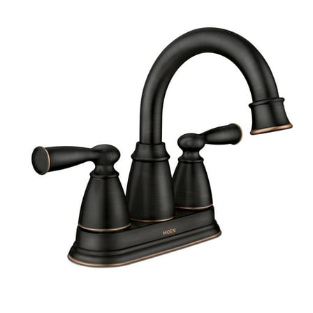 Moen 84943BRB Banbury Two Handle, High Arc Bathroom Faucet, Mediterranean Bronze - Quantity 1