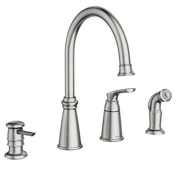 Moen 87044Srs Spot Resist Stainless One-Handle High Arc Kitchen Faucet