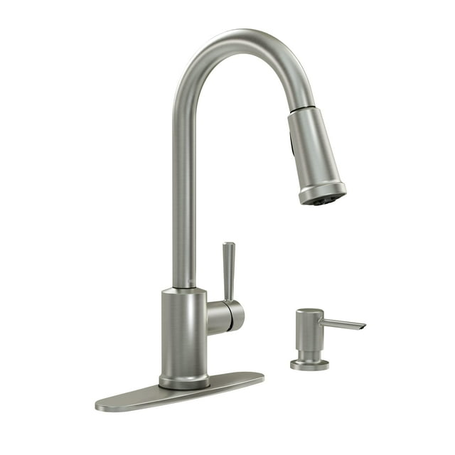 Moen 87090MSRS Indi Collection 1 Handle Pull-Down Kitchen Faucet, Spot Resist Stainless Microban