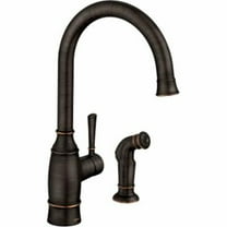 Moen Noell Mediterranean Bronze Traditional Single-Handle Standard Kitchen Faucet with Side Sprayer, 87506BRB