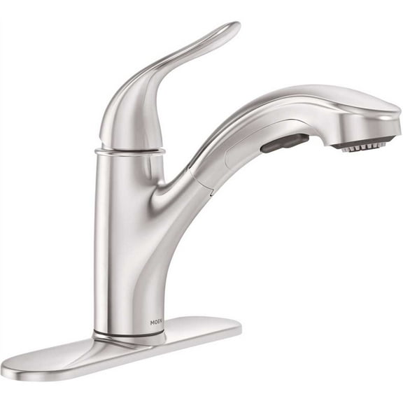 Moen 87557 Brecklyn Chrome One-Handle Single-Hole Kitchen Faucet