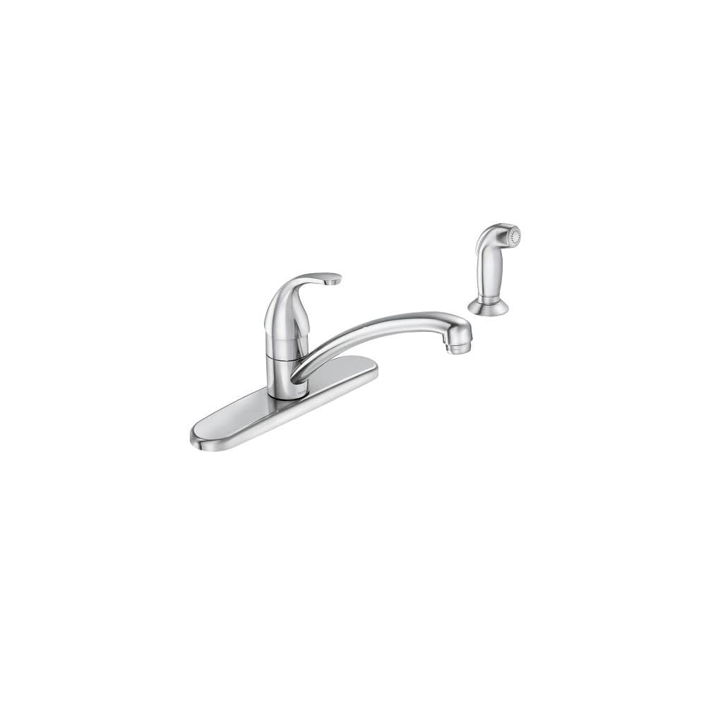 Moen Adler Chrome One-Handle Kitchen Faucet with Side Sprayer